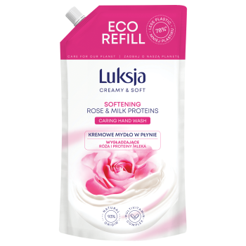 Mydło w płynie zapas  creamy&soft róża i proteiny mleka 900ml