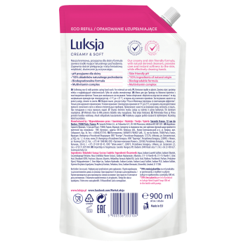 Mydło w płynie zapas  creamy&soft róża i proteiny mleka 900ml