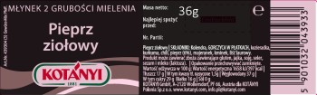KOTANYI Młynek 36g PIEPRZ ZIOŁOWY