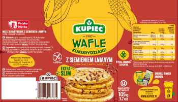 Kupiec WAFLE KUKURYDZIANE 105g Z SIEM.LNIANYM