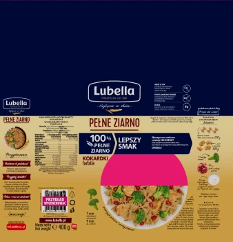 Lubella MAKARON 400g PEŁNE ZIARNO  KOKARDKA [12]