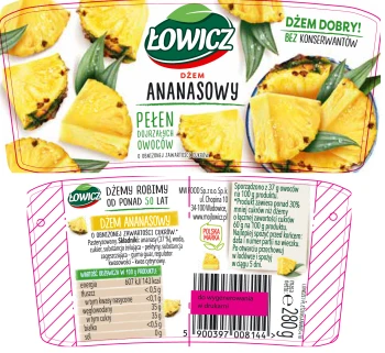 Łowicz Dżem 280g ANANAS N/S     [8]