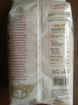 Bartolini Makaron 6-jajeczny Krajanka gruba 250 g