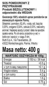 Mutti Sos pomidorowy do pizzy 400 g