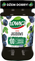 Łowicz Dżem jagodowy niskosłodzony 280 g