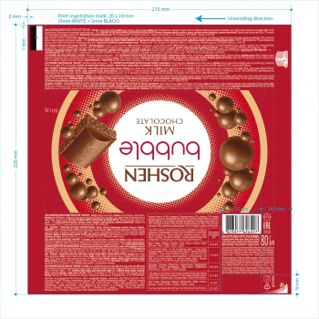 Roshen Caramel Bubble Czekolada mleczna z bąbelkami 80 g