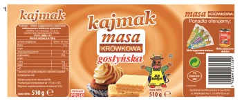 GOSTYŃ MLEKO  masa krówkowa KAJMAK 510g [12]