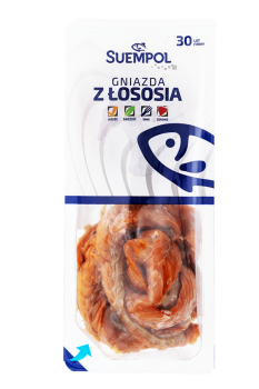 SUEMPOL ŁOSOŚ WĘDZONY NA GORĄCO 250g gniazdo