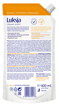 Mydło w płynie zapas  creamy&soft jaśmin i wanilia 400ml+100ml