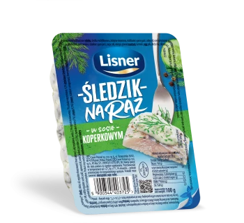 Lisner ŚLEDZIK NA RAZ 100g W S.KOPERK. [12]