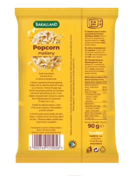BAKALLAND POPCORN 90g MAŚLANY [24]