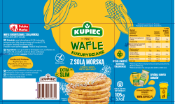 Kupiec WAFLE KUKURYDZIANE 105g Z SOLĄ MORSKĄ [16]