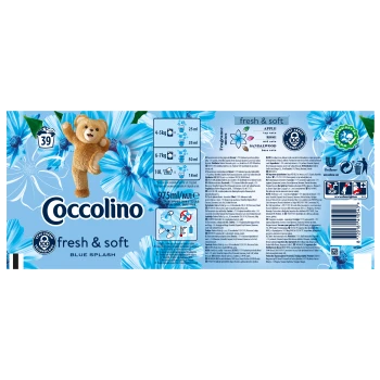 Płyn do płukania 39p  fresh&soft blue splash 975ml