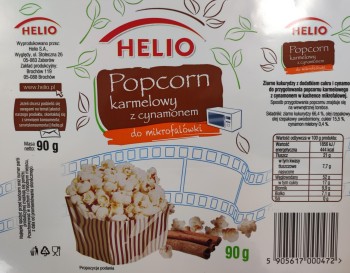 Helio Popcorn karmelowy  z cynamonem 90 g