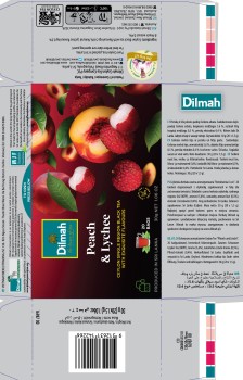 Dilmah Cejlońska czarna herbata z aromatem brzoskwini i owocu liczi 30 g (20 torebek)