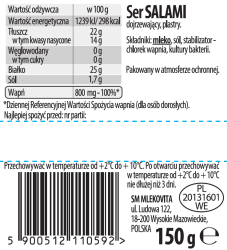 Mlekov.SER 150g SALAMI plastry [12]