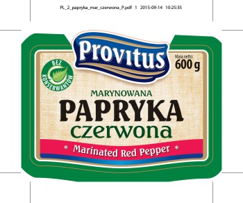 Provitus Marynowana papryka czerwona 600 g