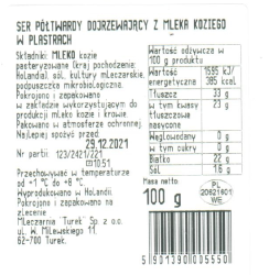 Turek KOZI 100g PLASTRY  [12]