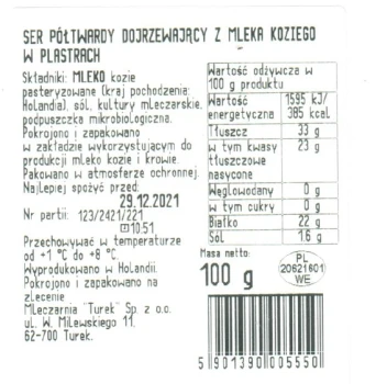 Turek KOZI 100g PLASTRY  [12]
