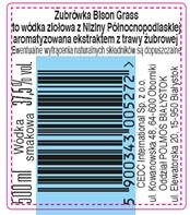 Alk.ŻUBRÓWKA ORG. 500ml 37,5% (15)
