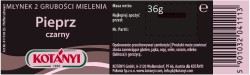 KOTANYI Młynek Pieprz czarny 36g              [4]