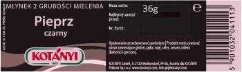 KOTANYI Młynek Pieprz czarny 36g              [4]
