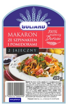 Goliard makaron wstążki szpinak pomidor 400 g