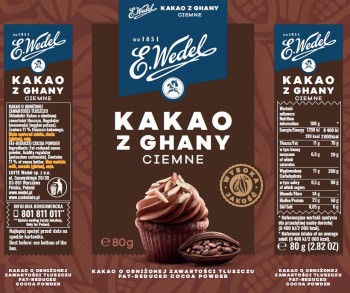 E. Wedel Kakao ekstraciemne z Ghany 80 g