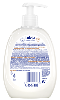 Mydło w płynie dozownik  creamy&soft mleczko bawełniane i prowitamina b5 500ml
