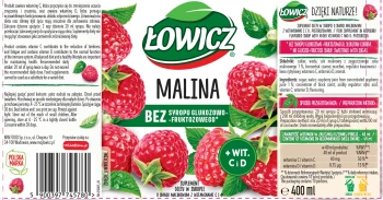 Łowicz syrop 400ml MALINA SUPL.DIETY     [6]