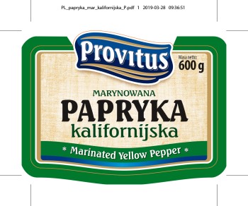 Provitus Marynowana papryka kalifornijska 600 g