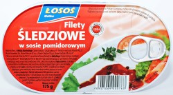 ŁOSOŚ FILET Z MAKRELI 175g W SOS.POM. [16]