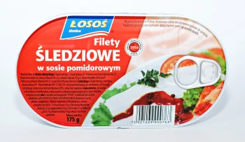 ŁOSOŚ FILET Z MAKRELI 175g W SOS.POM. [16]