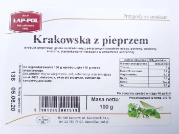 W.ŁAP-POL PL.KRAKOWSKA Z PIEPRZEM 100g