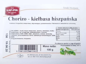 W.ŁAP-POL PL.CHORIZO SPECJAL 100g +
