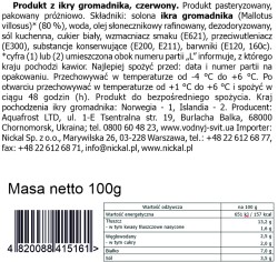 NICKAL CAPELIN KAWIOR 100 g CZERWONY