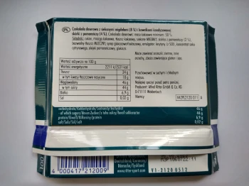 Ritter Sport Czekolada gorzka z migdałami i pomarańczą 100 g