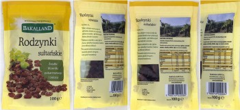 Bakalland Rodzynki sułtańskie 100 g