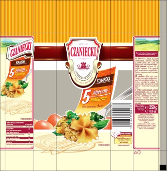 Czaniecki Makaron 5 jajeczny kokardka 250 g