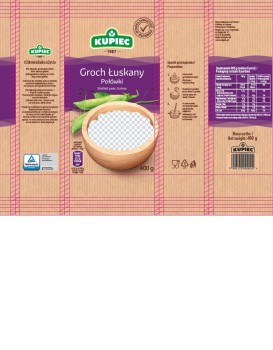 Kupiec Groch łuskany połówki 400 g