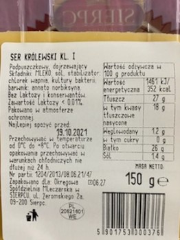 OSM Sierpc Sierpc Ser królewski 150 g