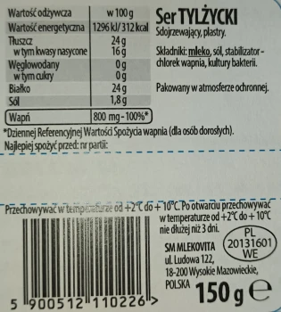 Mlekov.SER 150g TYLŻYCKI plastry   [12]