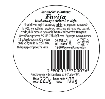 Mlekov.SER FAVITA ZIOŁA 100g