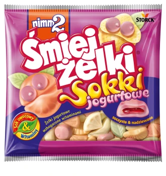 Nimm2 Śmiejżelki Sokki jogurtowe - żelki owocowe wzbogacone witaminami 90 g