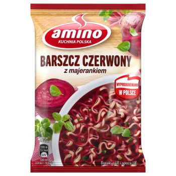 Amino Barszcz czerwony z majrankiem Zupa błyskawiczna 66 g