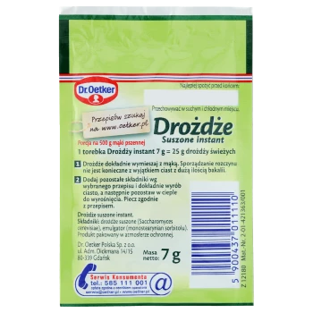 Dr Oet.DROŻDZE SUSZONE 7g      [60]