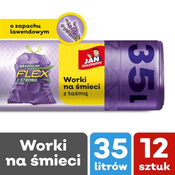 Worki na śmieci ld magnum 35l 12 szt taśma lawendowe
