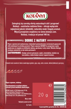 KOTANYI Pieprz caynne 25g                         [20]