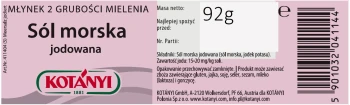 KOTANYI Młynek sól morska jod. 92g            [4]