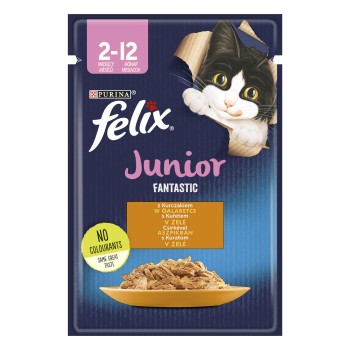 Felix Fantastic Junior Karma dla kociąt kurczak w galaretce 85 g
